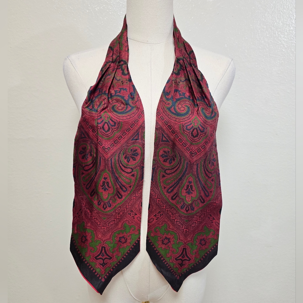 Christian Dior Vintage Silk Ascot Tie Scarf - Picture 2 of 4